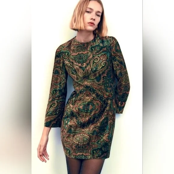 zara green dress velvet ZARA. Short green velvet dress Ts – Hibuy market